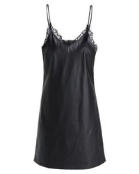 Robe droite en cuir noire Vila