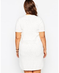 Robe droite en dentelle blanche Asos