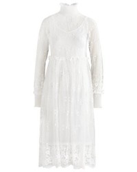 Robe droite en dentelle blanche Navy London