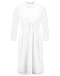 Robe droite en dentelle blanche Navy London