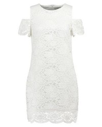 Robe droite en dentelle blanche Oasis