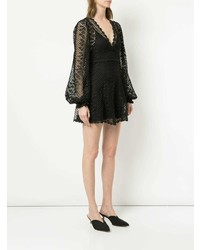 Robe droite en dentelle noire Alice McCall