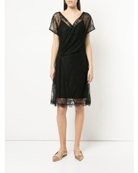 Robe droite en dentelle noire Dvf Diane Von Furstenberg