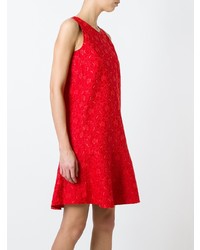 Robe droite en dentelle rouge Ermanno Scervino