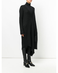 Robe droite en mohair en tricot noire Ann Demeulemeester
