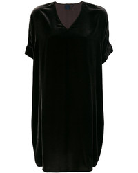 Robe droite en velours noire Aspesi