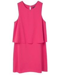 Robe droite fuchsia Mango