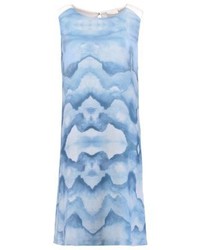 Robe droite imprimée bleu clair Kaffe