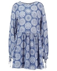 Robe droite imprimée bleu clair Replay