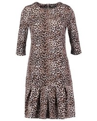 Robe droite imprimée léopard multicolore Glamorous