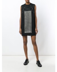 Robe droite imprimée noire Rick Owens DRKSHDW