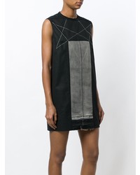 Robe droite imprimée noire Rick Owens DRKSHDW