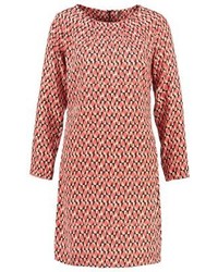 Robe droite imprimée orange Benetton