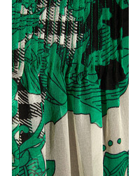 Robe droite imprimée verte Diane von Furstenberg