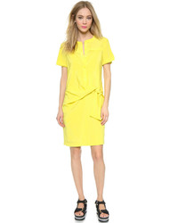 Robe droite jaune DKNY
