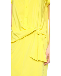 Robe droite jaune DKNY