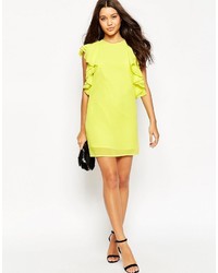 Robe droite jaune Asos