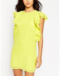 Robe droite jaune Asos