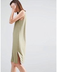 Robe droite olive Selected