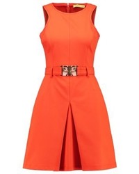 Robe droite orange Versace