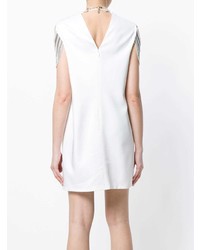 Robe droite ornée blanche Versace