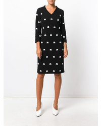 Robe droite ornée noire Boutique Moschino