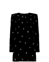 Robe droite ornée noire Saint Laurent