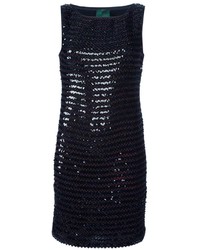 Robe droite pailletée noire Jean Paul Gaultier