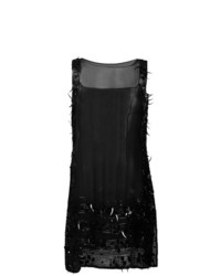 Robe droite pailletée noire Jean Paul Gaultier Vintage
