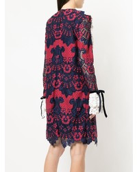 Robe droite rouge et bleu marine Macgraw