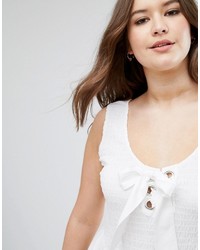 Robe en broderie anglaise blanche Asos