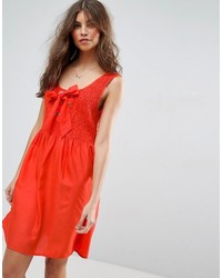 Robe en broderie anglaise orange Asos