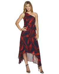 Robe en chiffon imprimée rouge