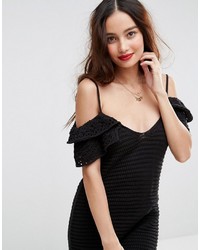 Robe en crochet noire Asos