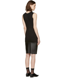 Robe en cuir noire MCQ