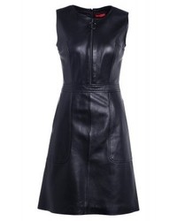 Robe en cuir noire Hugo Boss
