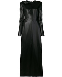 Robe en cuir noire Nina Ricci