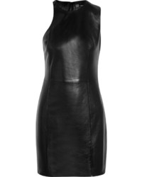 Robe en cuir noire Versace
