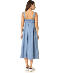 Robe en denim bleu clair Rachel Comey