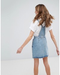 Robe en denim bleu clair Monki