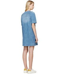 Robe en denim bleu clair Etoile Isabel Marant