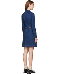 Robe en denim bleu marine Stella McCartney