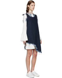 Robe en denim bleu marine MARQUES ALMEIDA