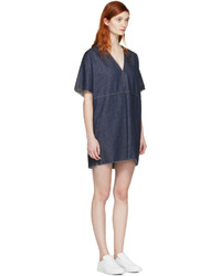 Robe en denim bleu marine MM6 MAISON MARGIELA