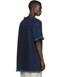 Robe en denim bleu marine MARQUES ALMEIDA