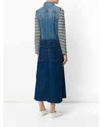 Robe en denim bleu marine MM6 MAISON MARGIELA