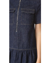 Robe en denim bleu marine Suno