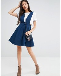 Robe en denim bleu marine Goldie