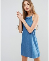 Robe en denim bleue Asos