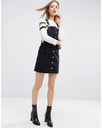 Robe en denim noire Asos